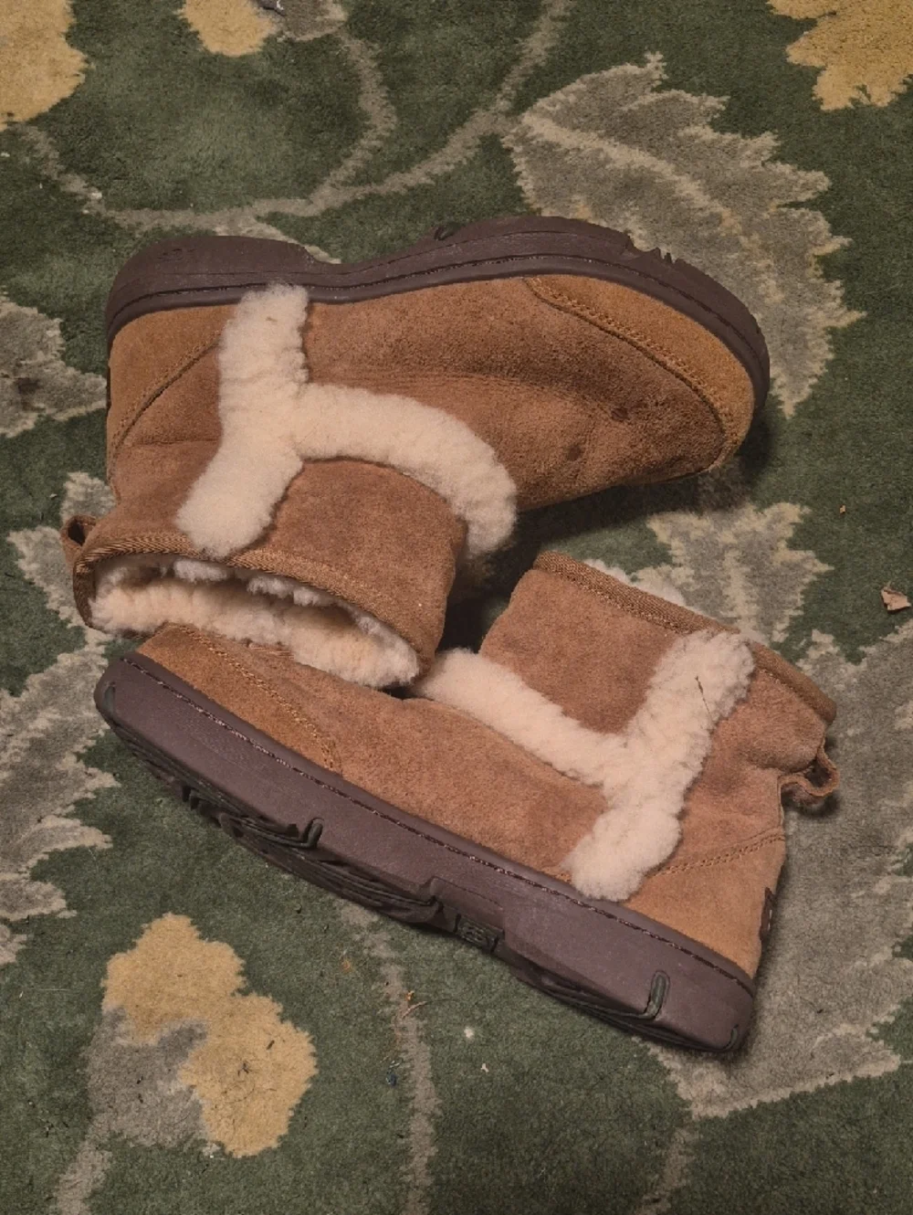 UGG Chestnut Suede Shearling-Lined Winter Boots
